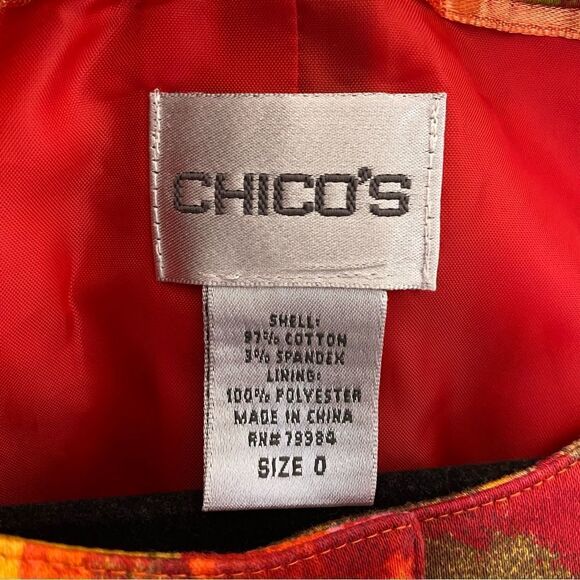 Chico’s Floral Print Button Down Blazer Jacket Sz 0 - Picture 11 of 11